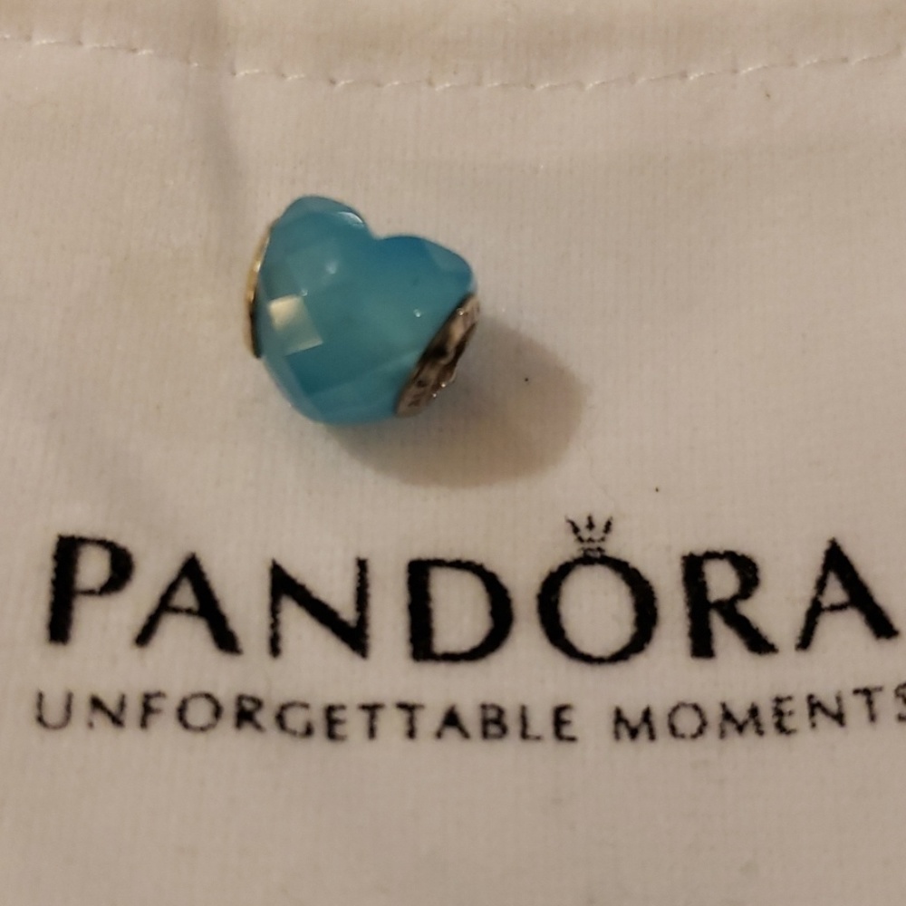 Shape of love blue charm